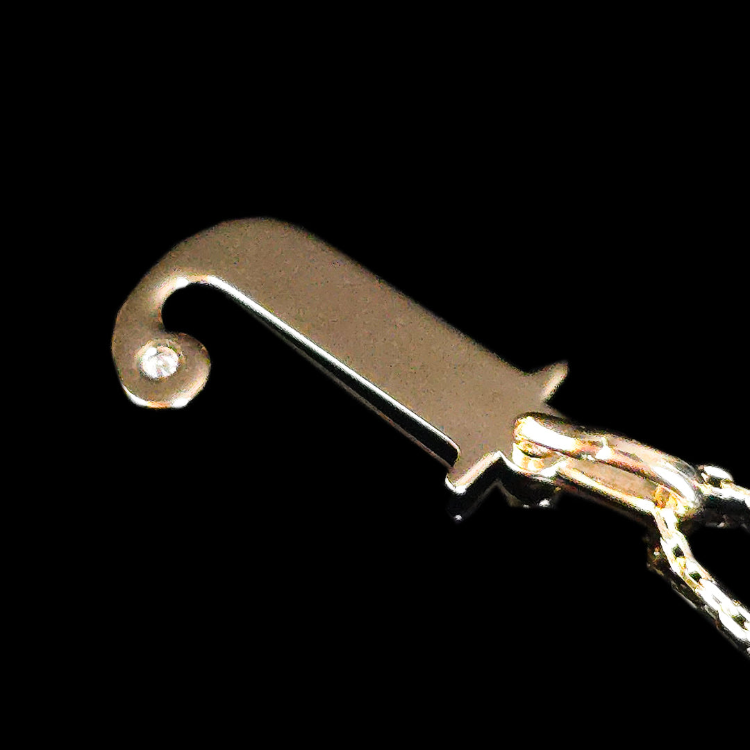 Geltono aukso grandinėlė su J raidelės pakabuku