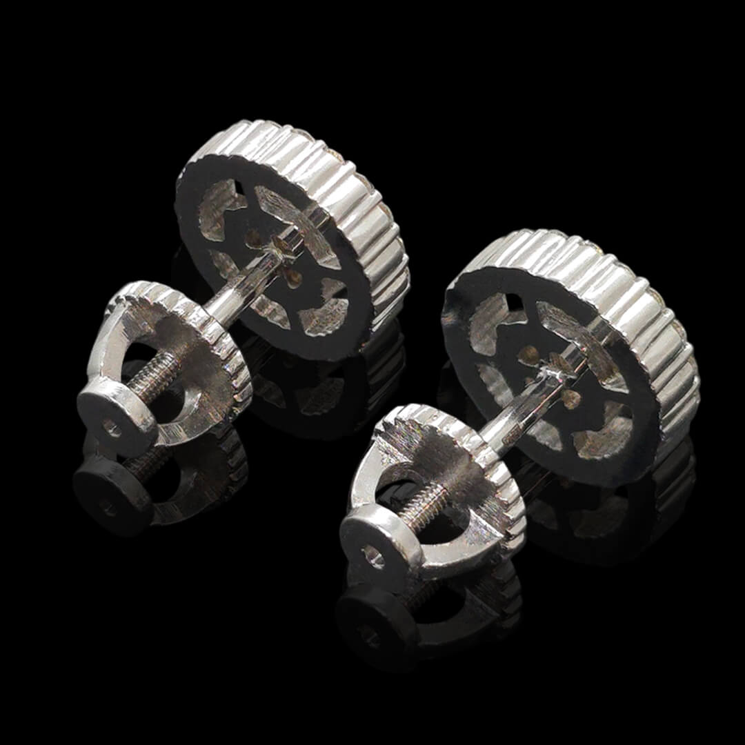 Balto aukso auskarai su briliantais