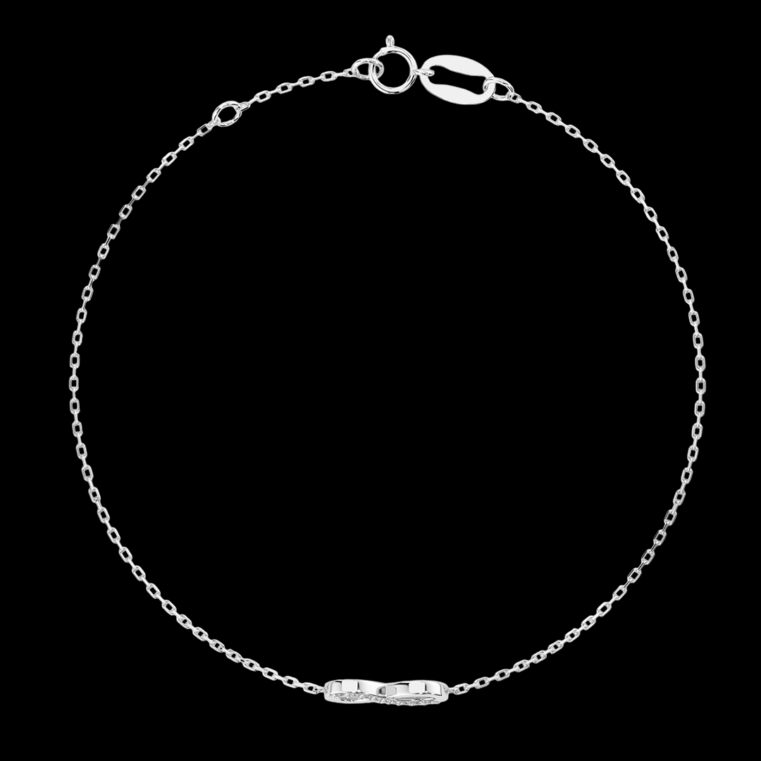 Balto aukso apyrankė su begalybės pakabuku