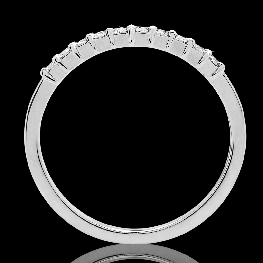 Balto aukso žiedas su deimantais