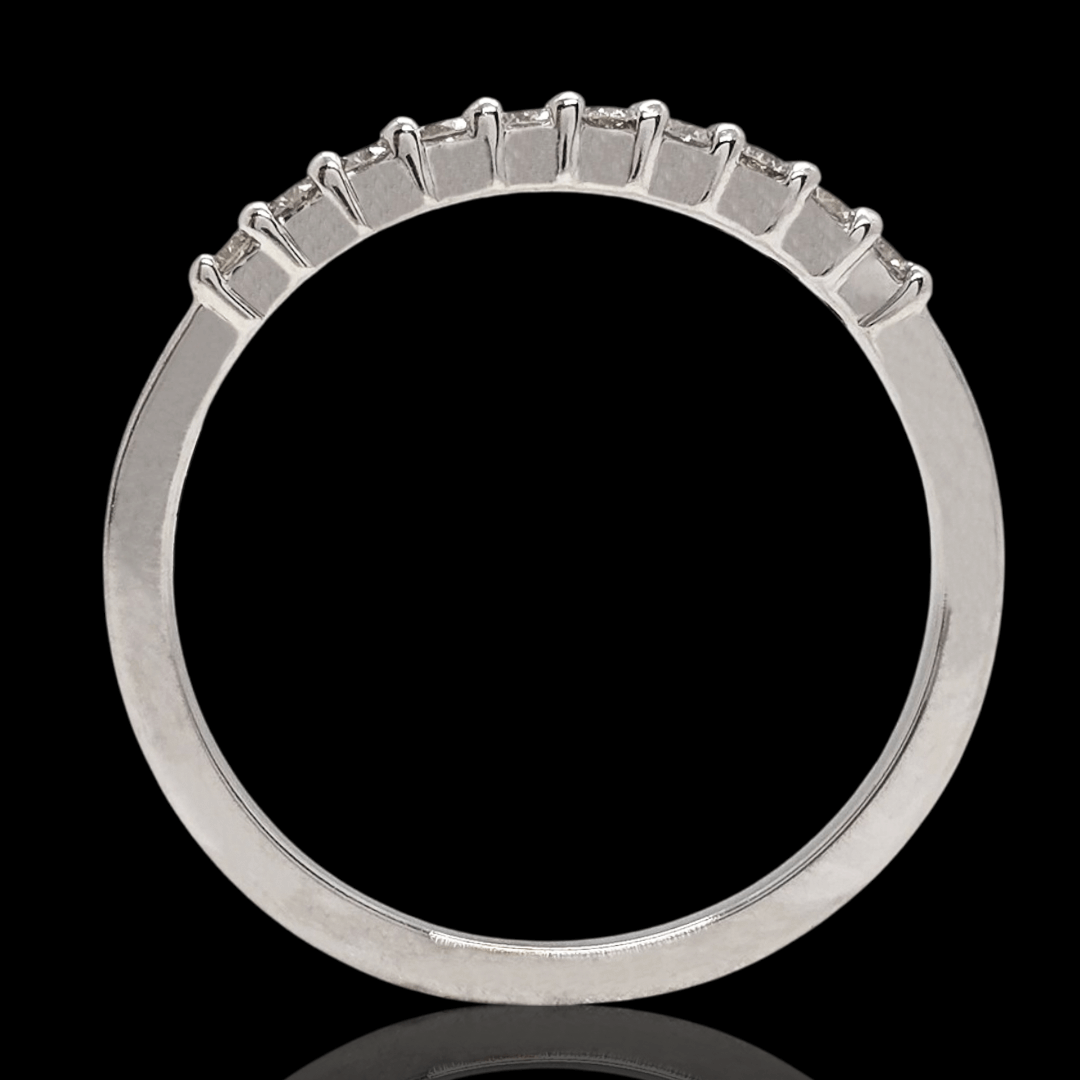 Balto aukso žiedas su deimantais - 20