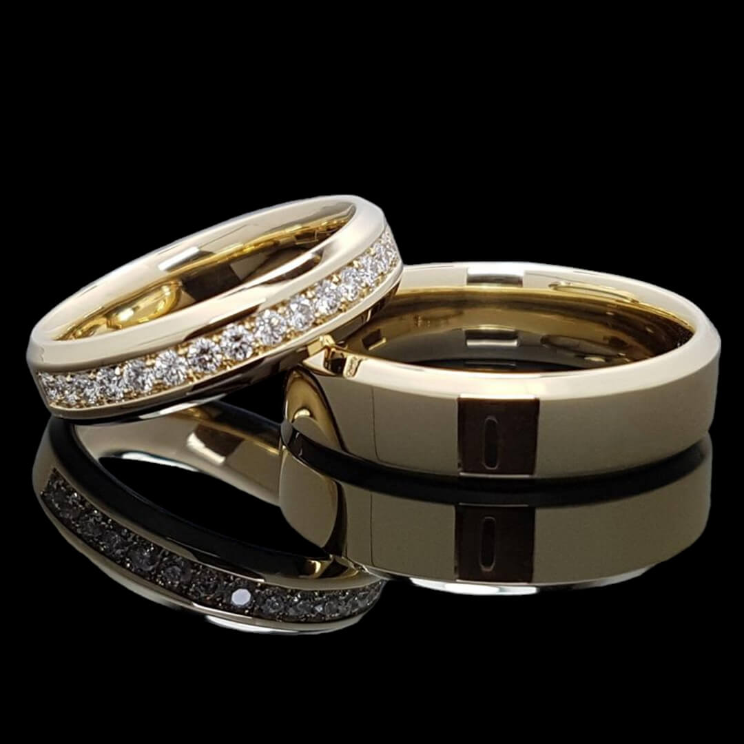 Geltono aukso vestuviniai žiedai