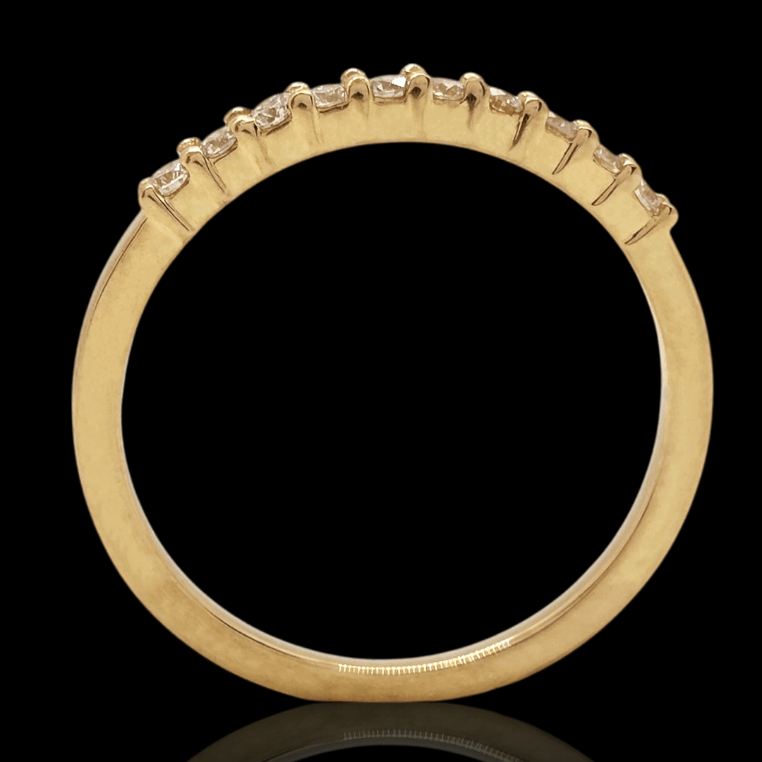 Geltono aukso žiedas su deimantais - 16.7