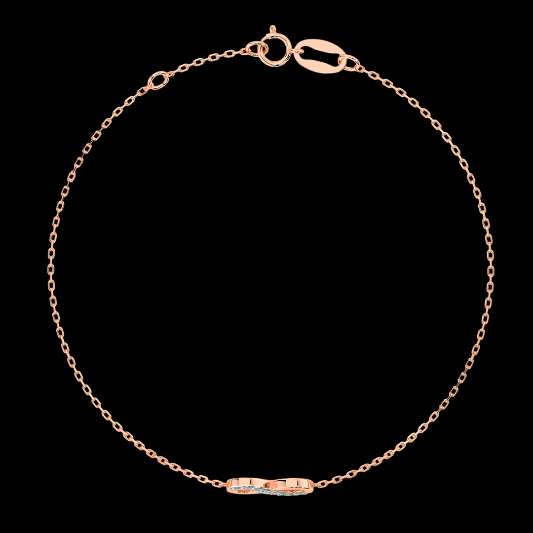 Raudono aukso apyrankė su begalybės pakabuku