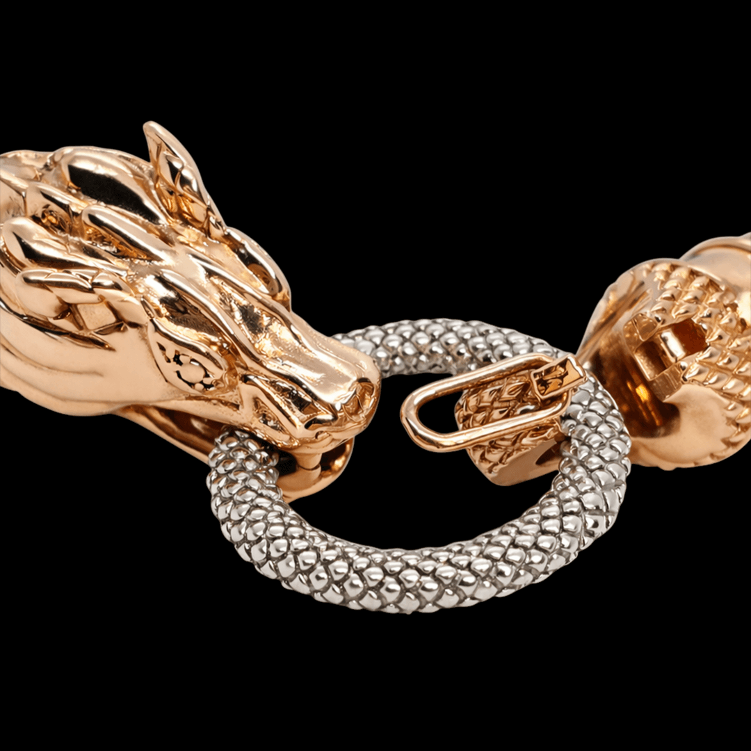 Raudono aukso apyrankė su oniksu