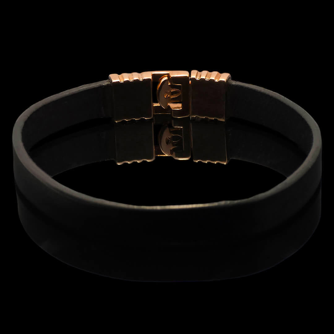 Odinė apyrankė su raudono aukso užsegimu