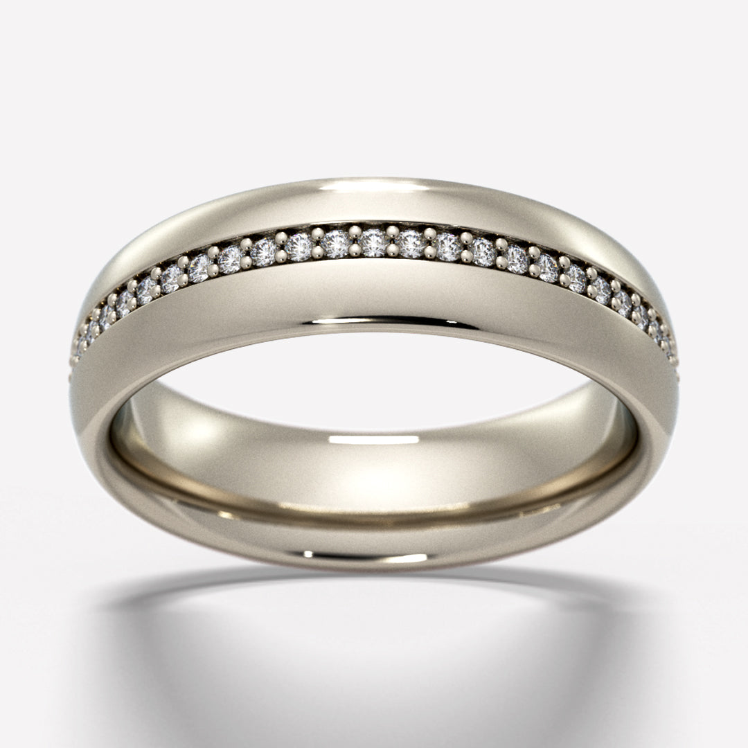 Balto aukso vestuviniai žiedai su briliantais