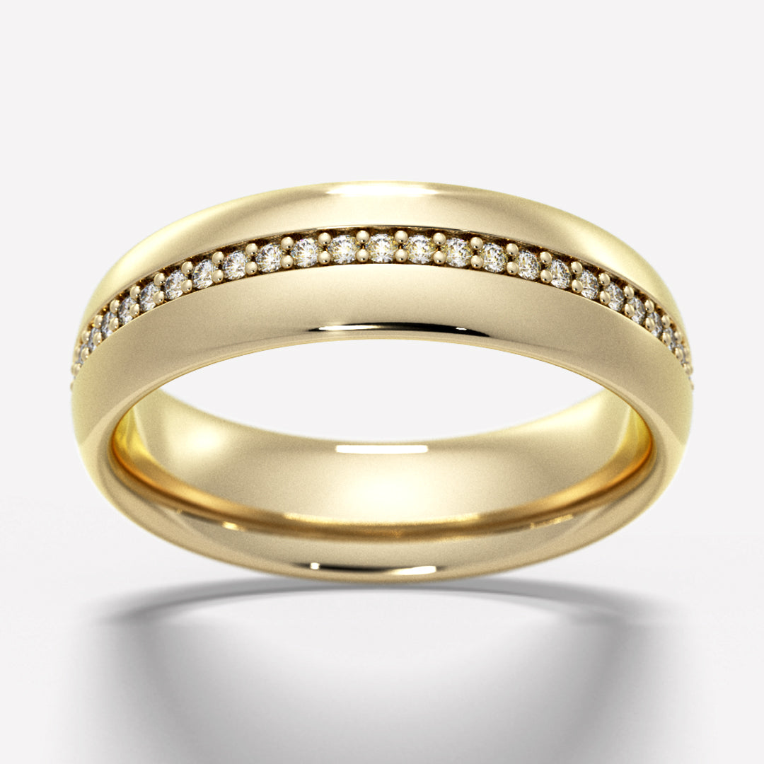 Geltono aukso vestuviniai žiedai su briliantais