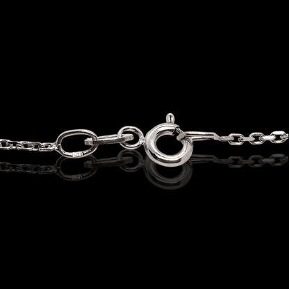 Baltas aukso kryžiukas su deimantais - 3mm