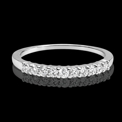 Balto aukso žiedas su deimantais