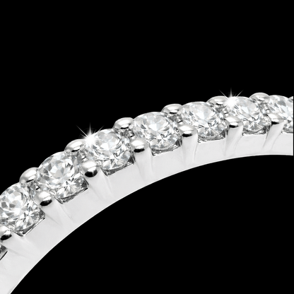 Balto aukso žiedas su deimantais