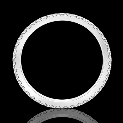 Balto aukso žiedas su briliantais eilute