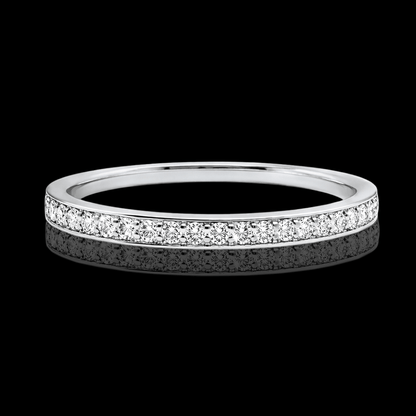 Balto aukso žiedas su deimantais ratuku