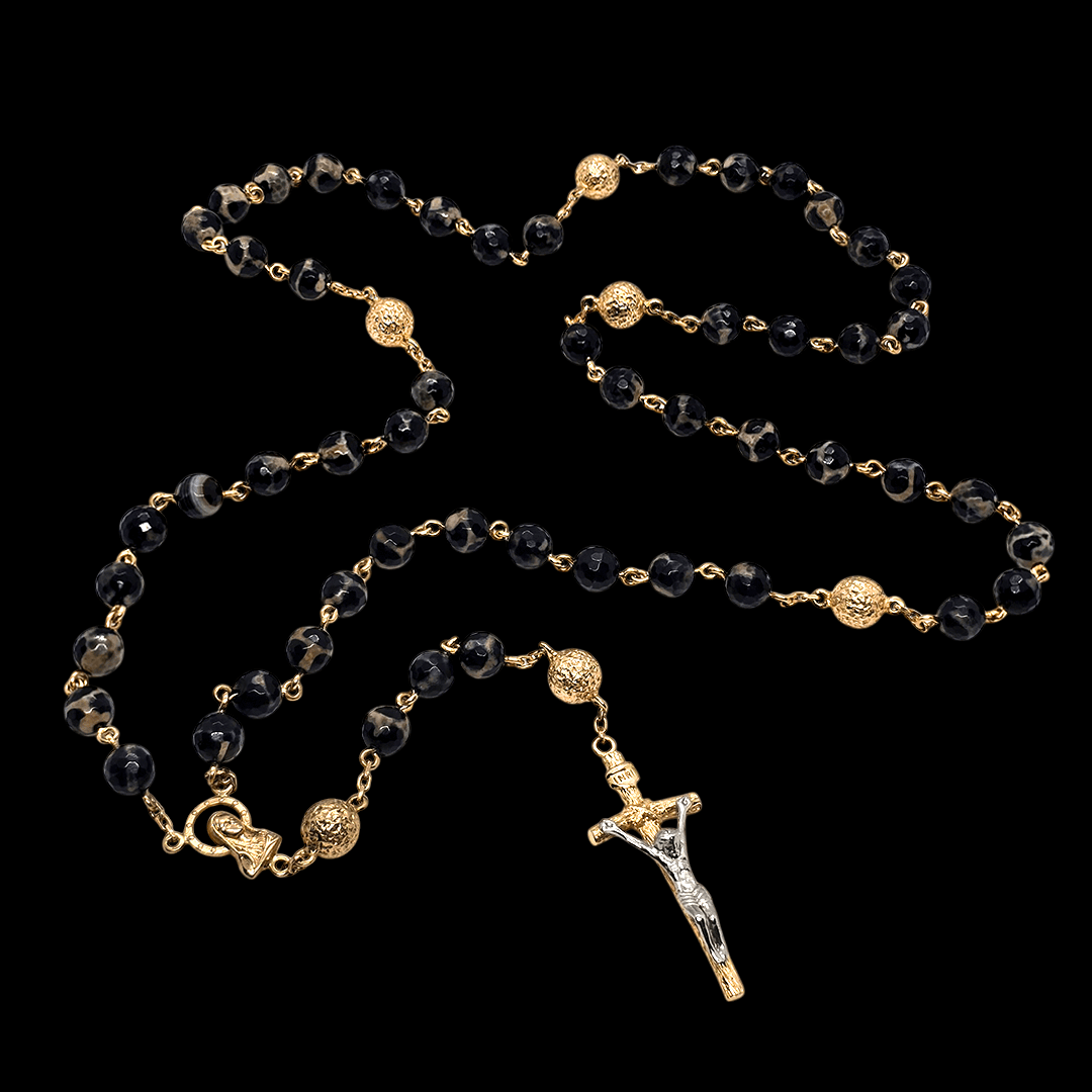 Geltono aukso rožančius