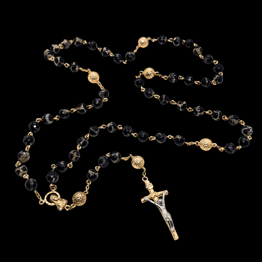 Geltono aukso rožančius