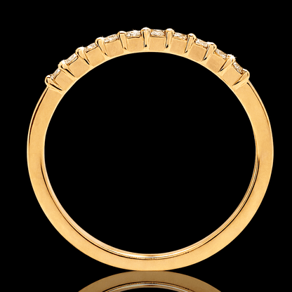 Geltono aukso žiedas su deimantais