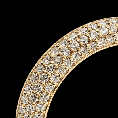 Geltono aukso žiedas su deimantais iki puses - 16.5