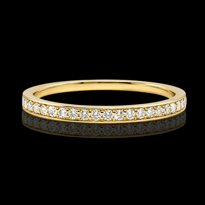 Geltono aukso žiedas su deimantais ratuku