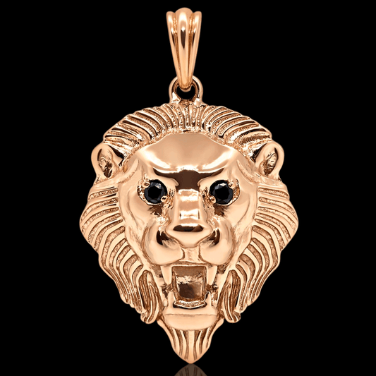 Raudono aukso pakabukas liūtas