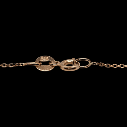 Raudono aukso kryžiukas su deimantais - 3mm