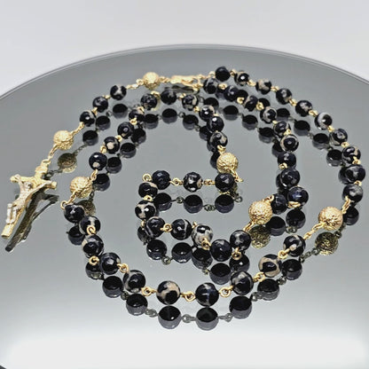 Geltono aukso rožančius