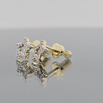 Geltono aukso auskarai "žvaigždutės"